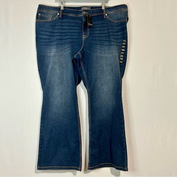 torrid Denim - Torrid Women’s Plus Size Feel The Fit Luxe Slim Boot Dark Blue Wash Size 26R NWT